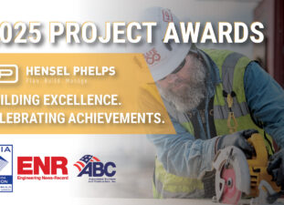 graphic announcing Hensel Phelps winning awards from multiple publications.